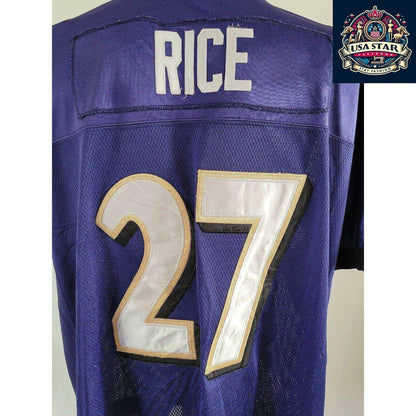 Baltimore Ravens Authentic Reebok Jersey Adult Large 27 Ray Rice - Comfortable & Durable NFL Apparel - USASTARFASHION
