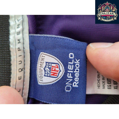 Baltimore Ravens Jersey Youth XL Flacco 5 Reebok Purple Durable Comfort High - Quality Fabric - USASTARFASHION