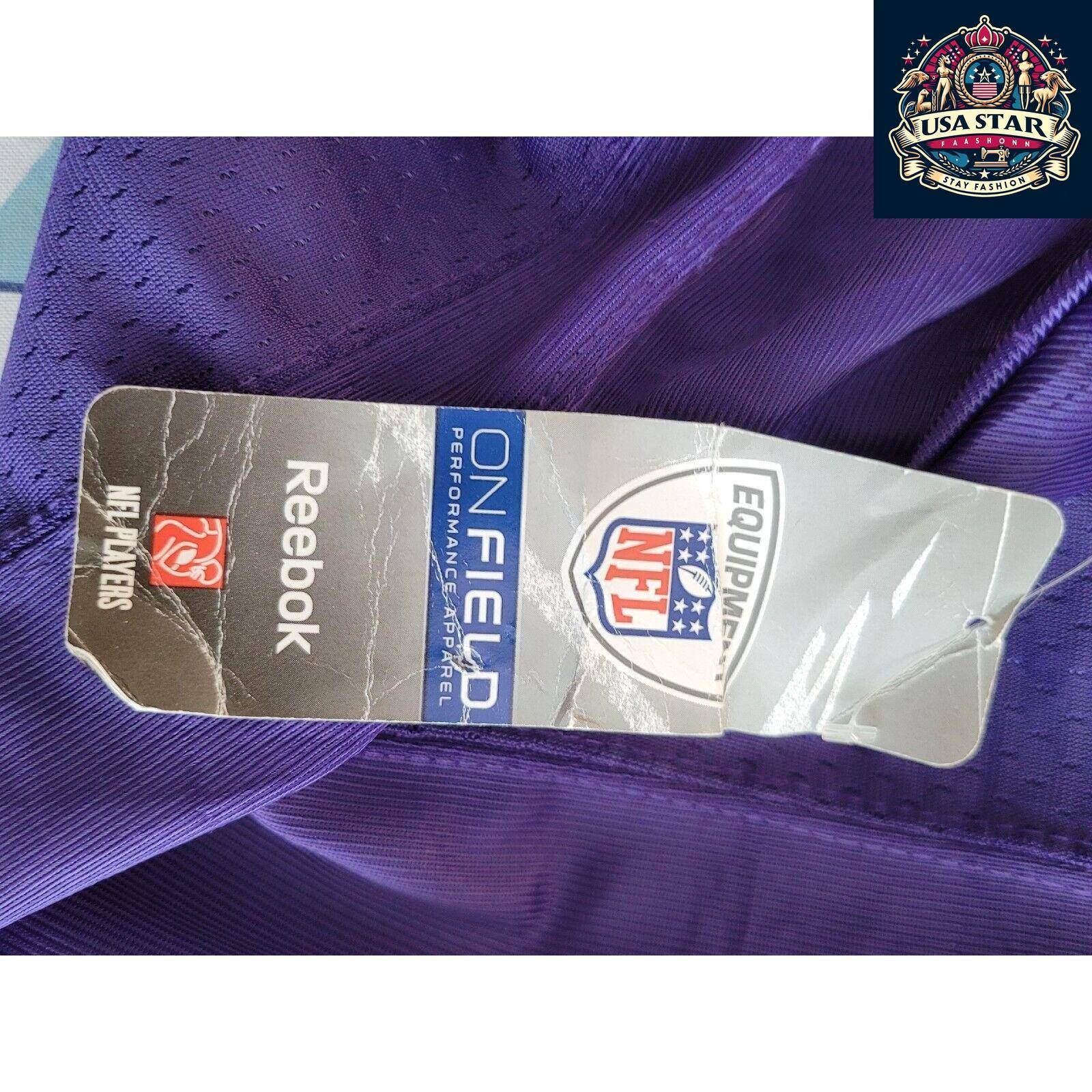 Baltimore Ravens Jersey Youth XL Flacco 5 Reebok Purple Durable Comfort High - Quality Fabric - USASTARFASHION