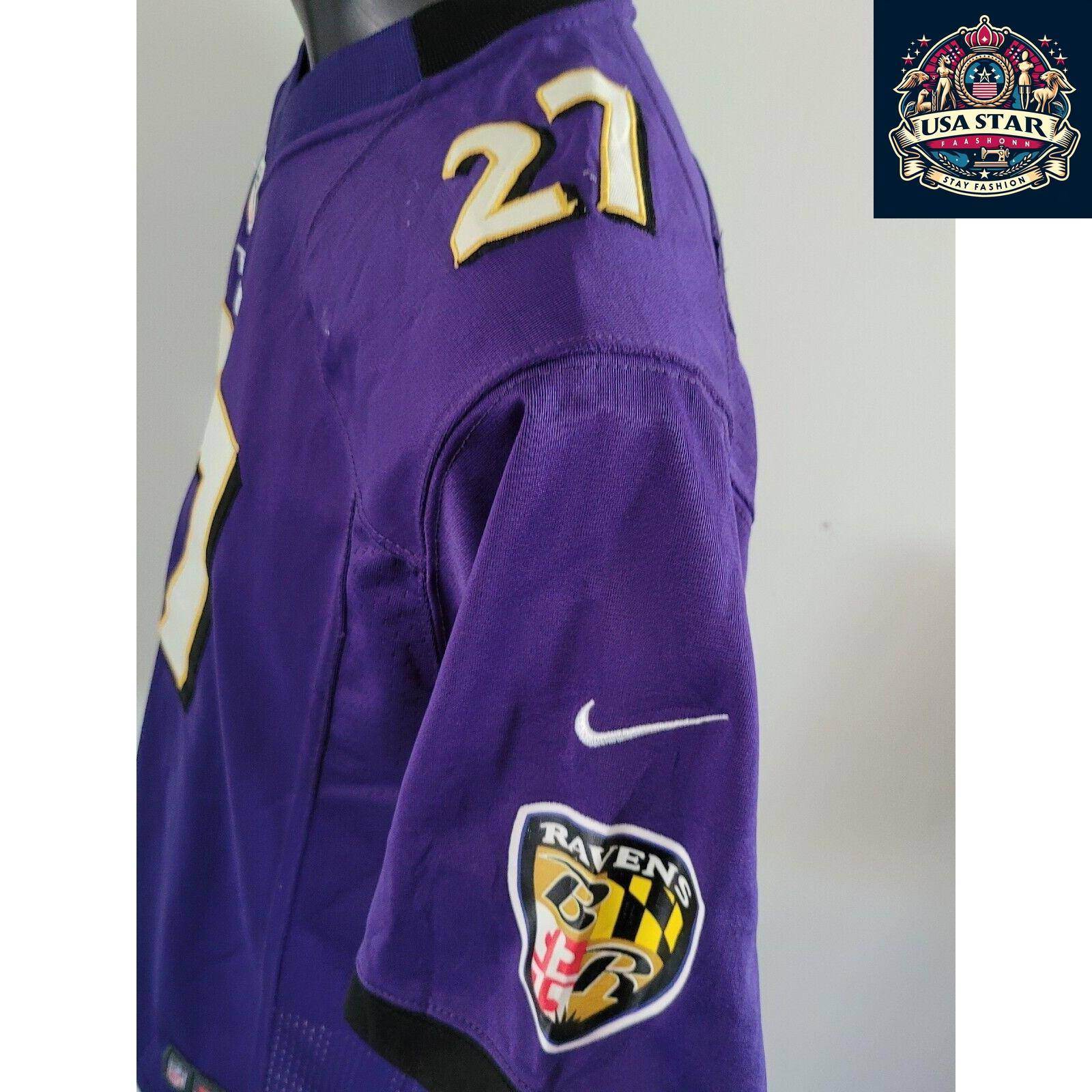 Baltimore Ravens Youth Jersey, Ray Rice 27 XL 18 - 20 by NIKE - Stylish Purple, Comfortable Fit - USASTARFASHION