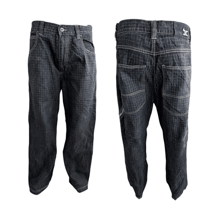 Barcode Grid Jeans W34 L32 Black Denim - USASTARFASHION