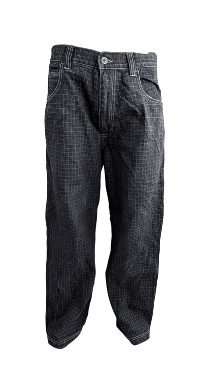 Barcode Grid Jeans W34 L32 Black Denim - USASTARFASHION