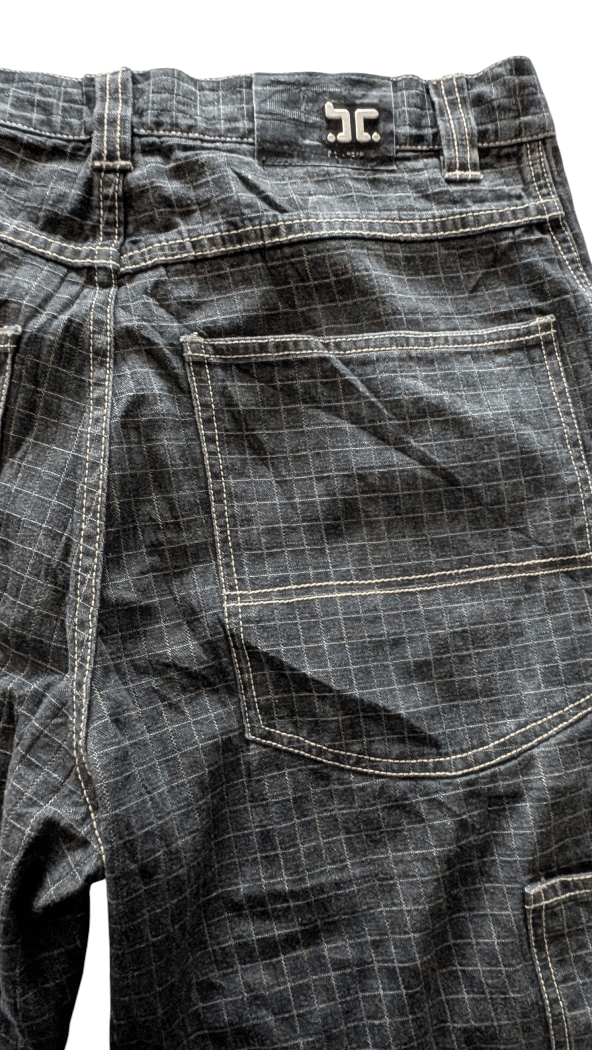 Barcode Grid Jeans W34 L32 Black Denim - USASTARFASHION