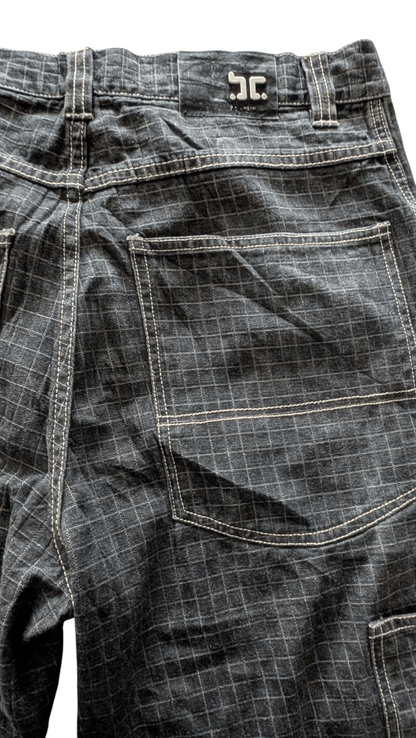 Barcode Grid Jeans W34 L32 Black Denim - USASTARFASHION