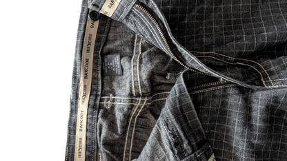 Barcode Grid Jeans W34 L32 Black Denim - USASTARFASHION