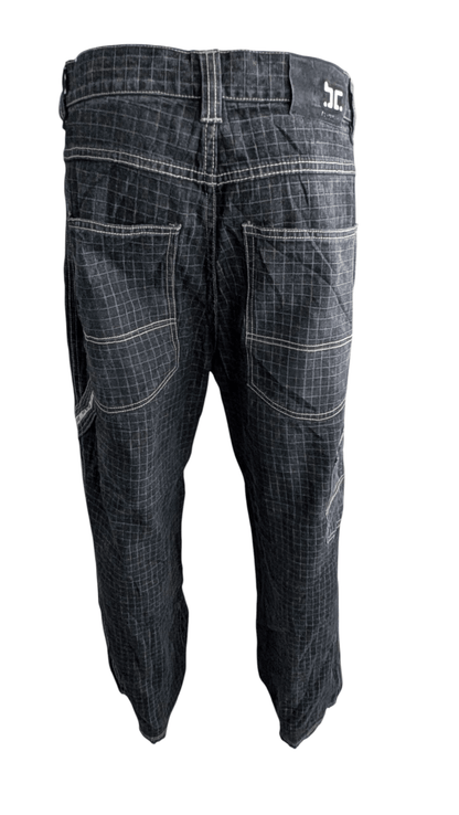 Barcode Grid Jeans W34 L32 Black Denim - USASTARFASHION