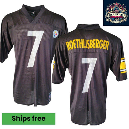Ben Roethlisberger 7 Pittsburgh Steelers Jersey - Size L, High - Quality Fabric, Comfortable Fit - USASTARFASHION