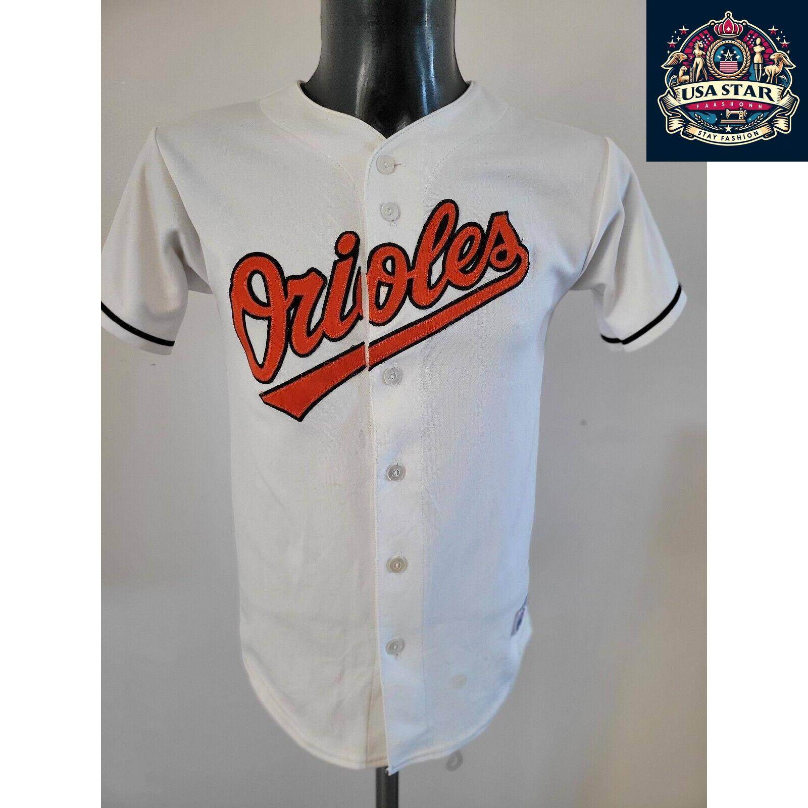 Brian Roberts 1 Authentic Baltimore Orioles Jersey Majestic Youth Size L - Classic White Design - USASTARFASHION