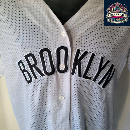 Brooklyn Nets Starter White Scout Baseball Fashion Jersey, Used, Chest 42", Classic Logo Design - USASTARFASHION