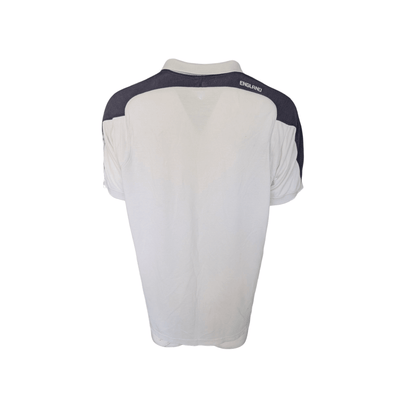 Canterbury England Rugby Polo Shirt 3XL White O2 Sponsor Red Rose Crest Top - USASTARFASHION