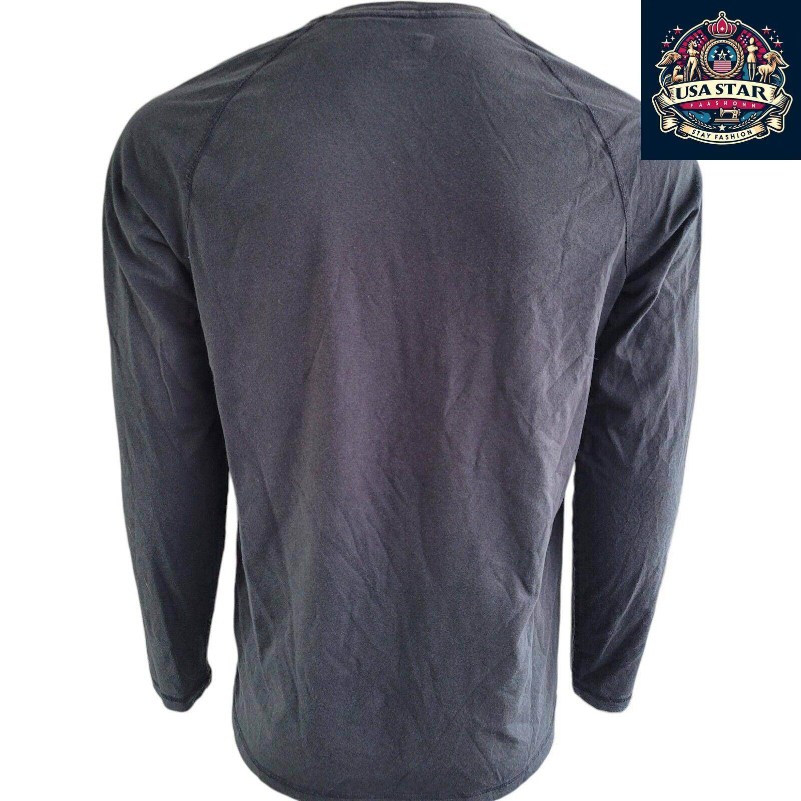 Carhartt Long Sleeve Shirt for Men, Charcoal Relaxed Fit, Durable 60% Cotton Blend, Size M - USASTARFASHION