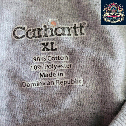 Carhartt Short Sleeve Shirt XL - Soft Gray Cotton Blend, Breathable Comfort, Iconic Logo - USASTARFASHION