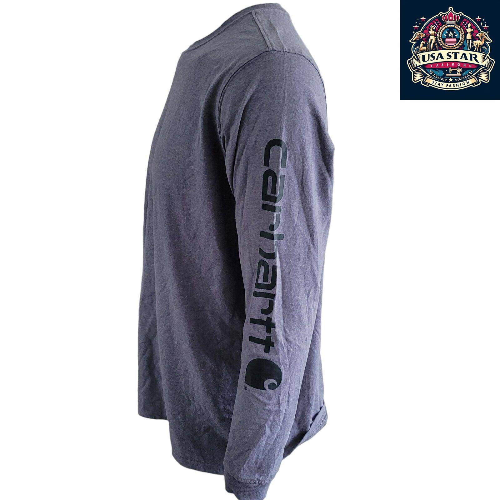 Carhartt Youth Long Sleeve T-Shirt Gray XL (16 - 18) - Soft, Durable Crew Neck for Everyday Wear - USASTARFASHION