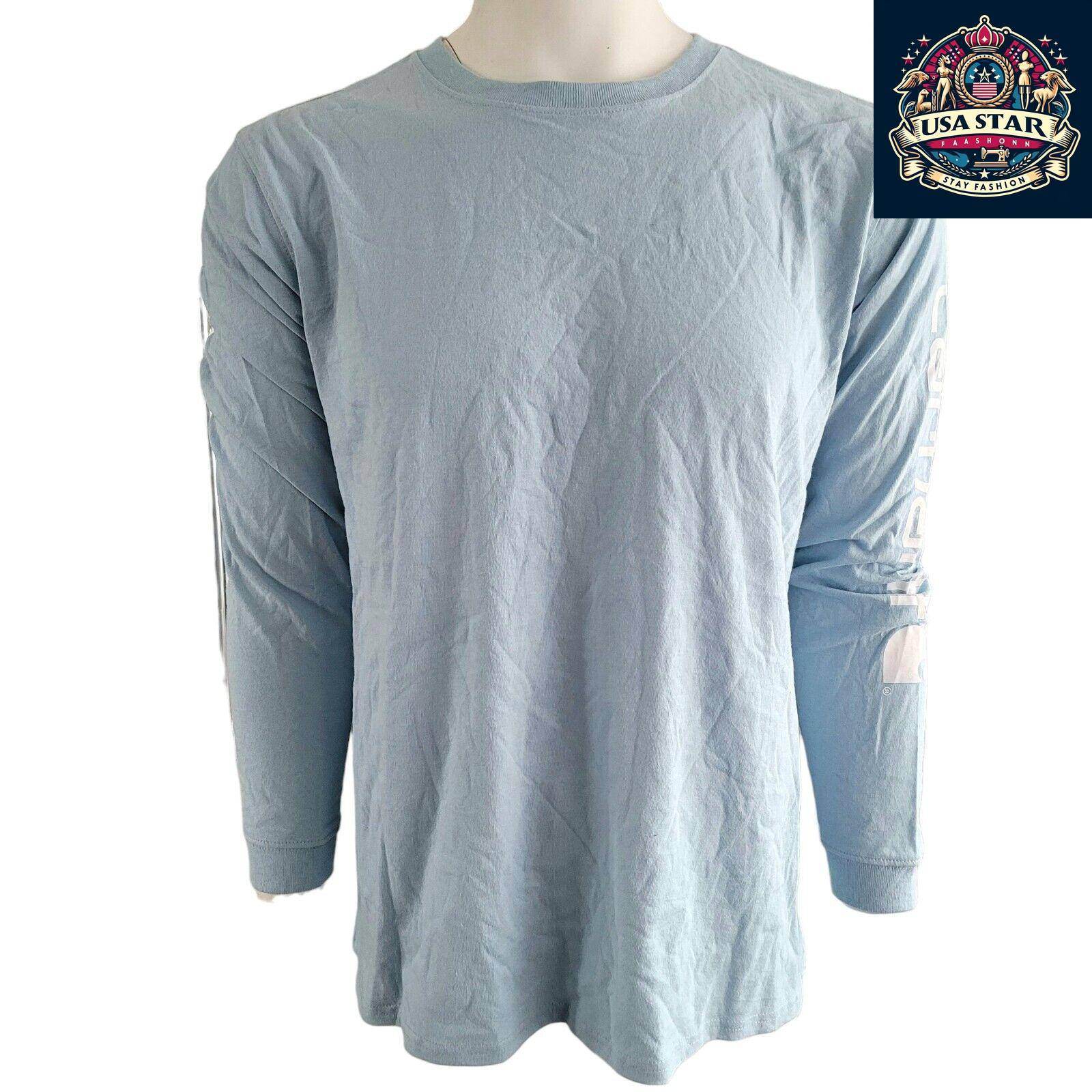 Carhartt Youth Shirt XL (16 - 18) Light Blue Long Sleeve, 100% Cotton, Loose Fit, Stylish Comfort - USASTARFASHION