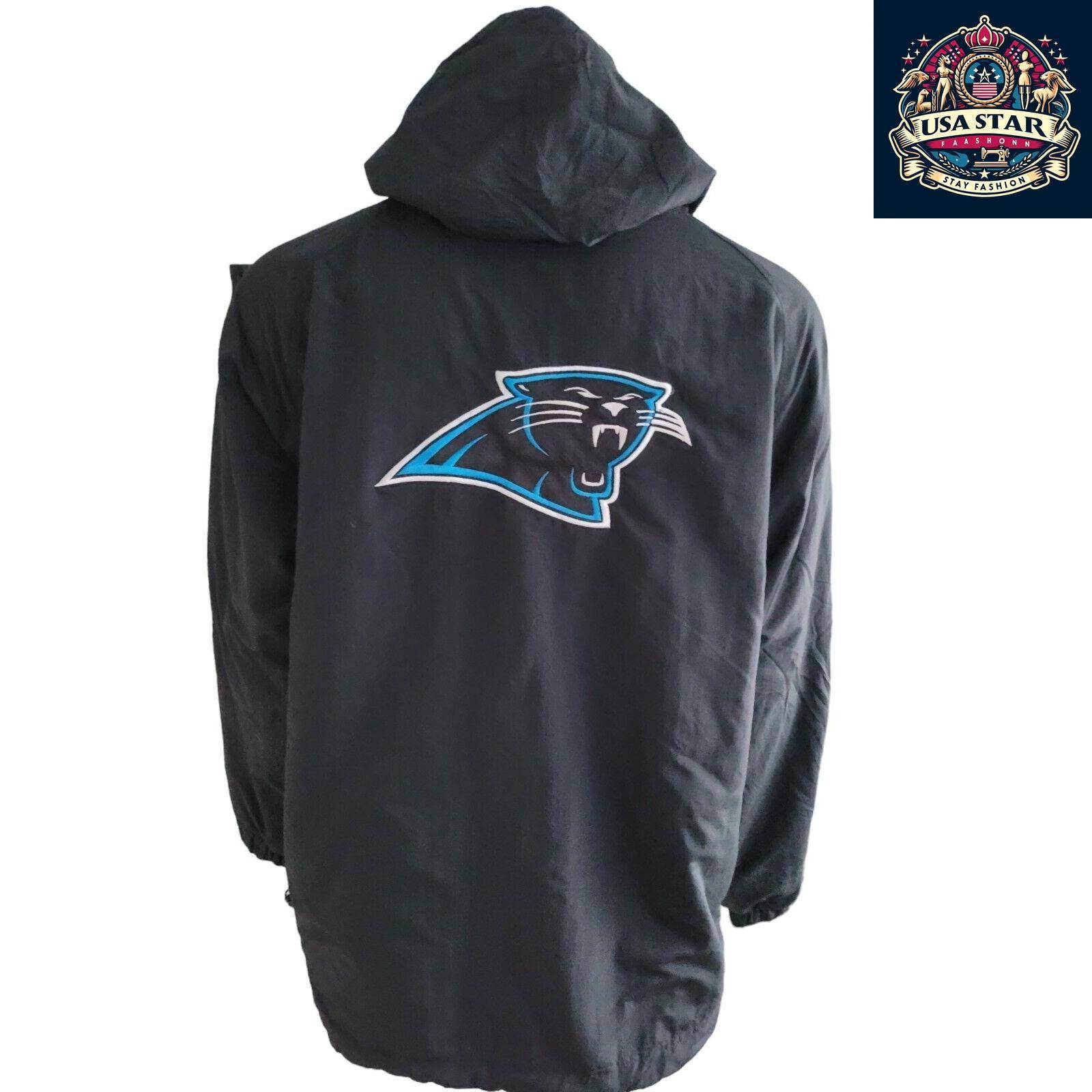 Carolina Panthers Jacket – Stylish 2 - In - 1 Reversible Design With Pockets, Size L - USASTARFASHION