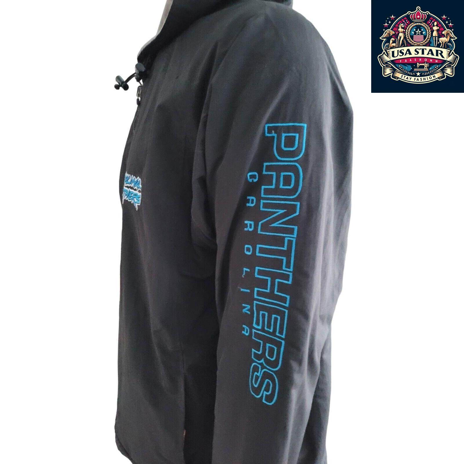 Carolina Panthers Jacket – Stylish 2 - In - 1 Reversible Design With Pockets, Size L - USASTARFASHION