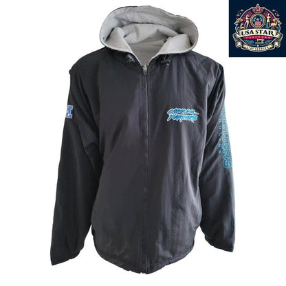 Carolina Panthers Jacket – Stylish 2 - In - 1 Reversible Design With Pockets, Size L - USASTARFASHION