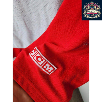 CCM NHL Red Wings Jersey 21 KARRERA, Medium, Breathable Fabric, Authentic Team Colors - USASTARFASHION