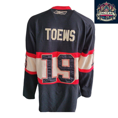 CCM Reebok NHL Chicago Blackhawks Jonathan Toews 19 Jersey Size 54 (L) - Stylish Black Design - USASTARFASHION