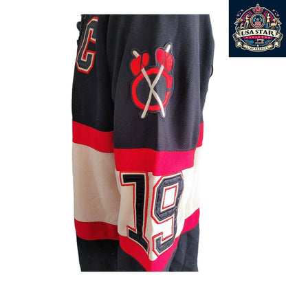 CCM Reebok NHL Chicago Blackhawks Jonathan Toews 19 Jersey Size 54 (L) - Stylish Black Design - USASTARFASHION