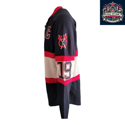 CCM Reebok NHL Chicago Blackhawks Jonathan Toews 19 Jersey Size 54 (L) - Stylish Black Design - USASTARFASHION