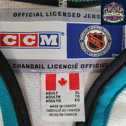CCM San Jose Sharks Signed Jersey by Rob Davison - Authentic XL NHL Memorabilia for Fans - USASTARFASHION