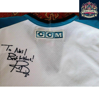 CCM San Jose Sharks Signed Jersey by Rob Davison - Authentic XL NHL Memorabilia for Fans - USASTARFASHION
