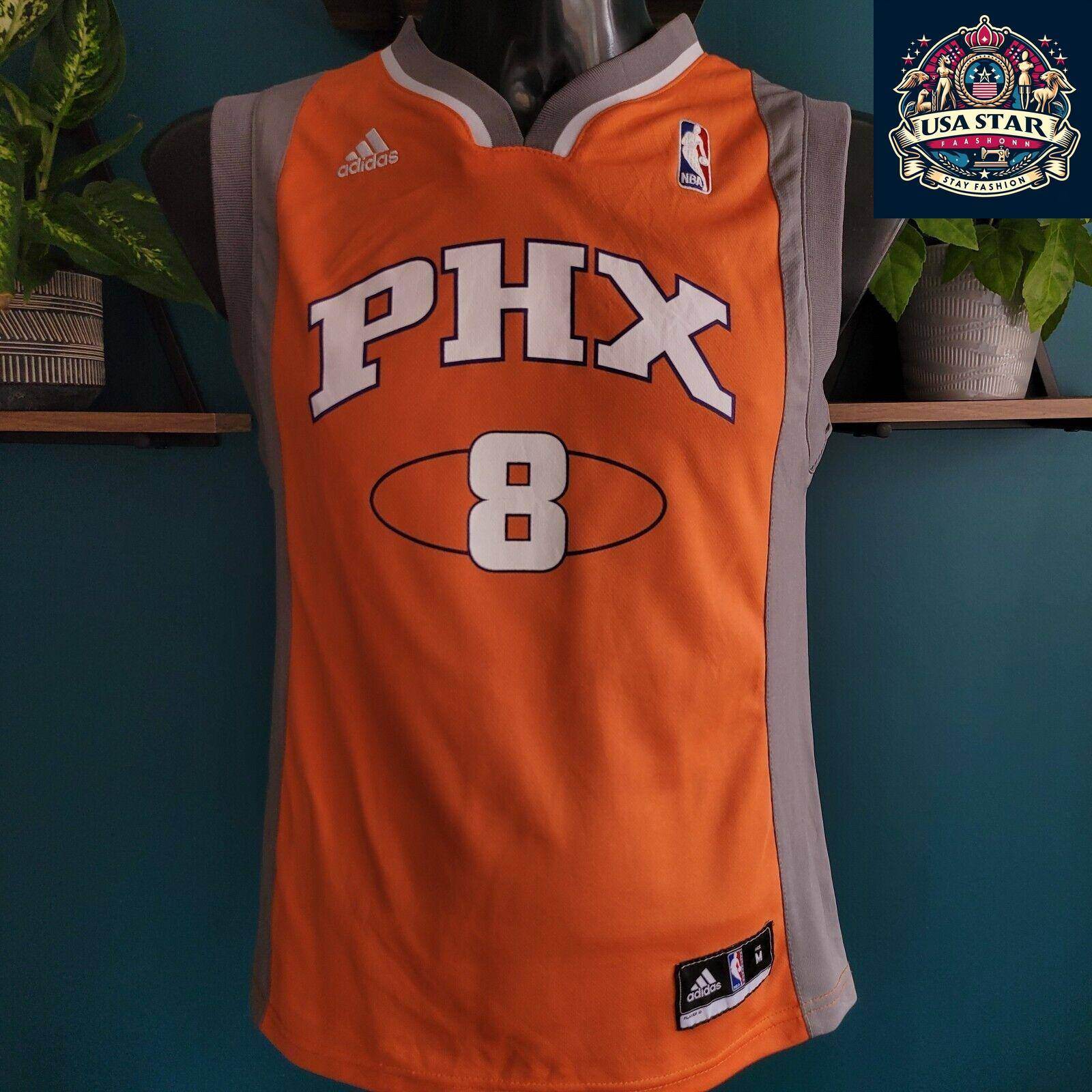 Channing Frye 8 Phoenix Suns Jersey - Vintage Adidas, Classic Fit, Moisture - Wicking, Medium Size - USASTARFASHION