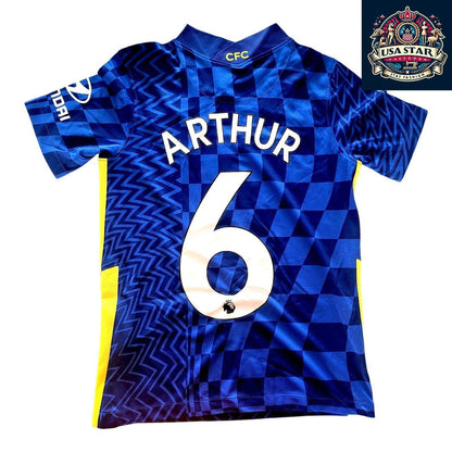 Chelsea FC Kids Shirt Nike Home Size M Dri - FIT Blue Personalized Arthur 6 - USASTARFASHION