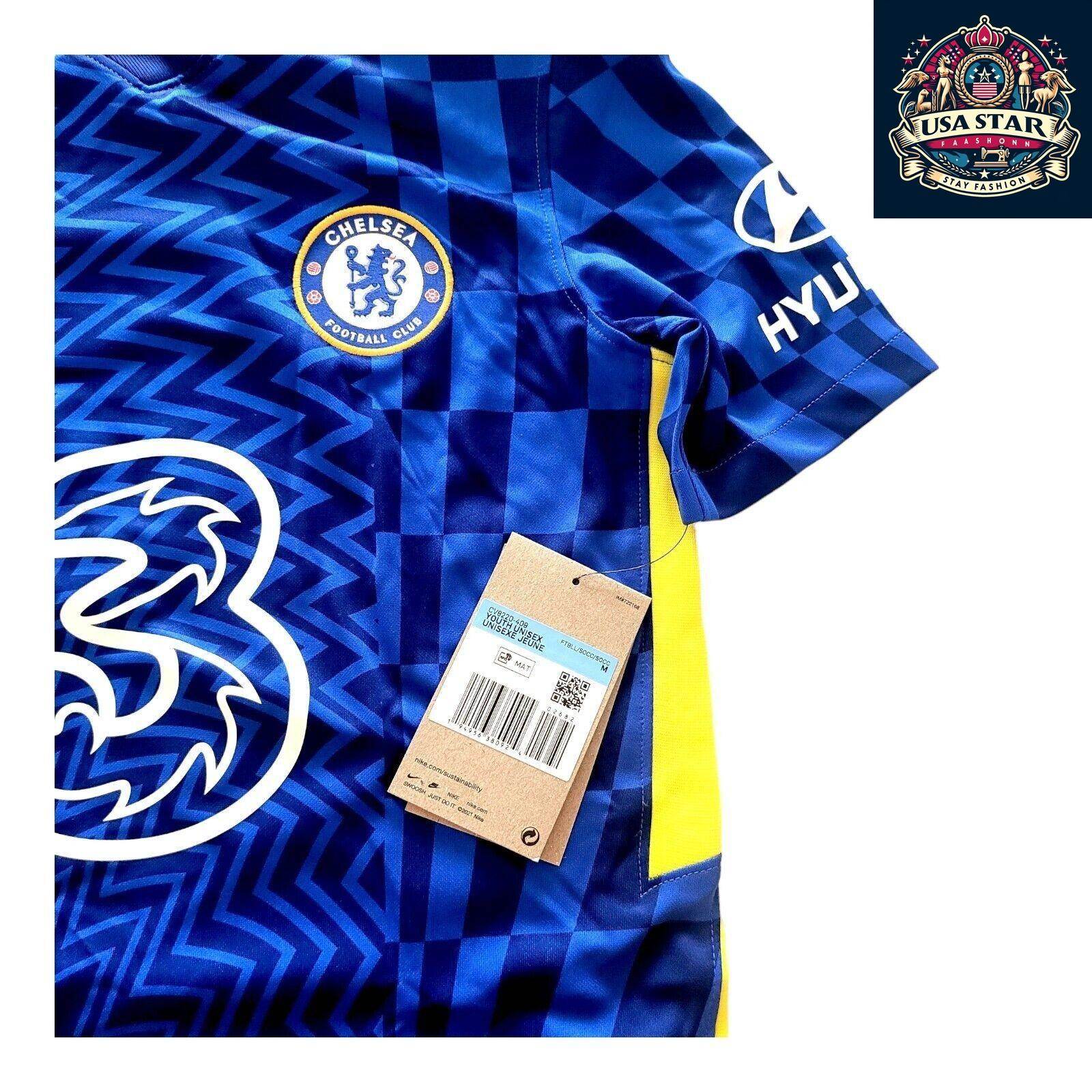 Chelsea FC Kids Shirt Nike Home Size M Dri - FIT Blue Personalized Arthur 6 - USASTARFASHION