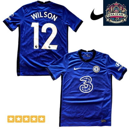 Chelsea FC Youth Home Jersey 2020/21 - Nike Dri - FIT - Personalized WILSON 12, Size L - USASTARFASHION