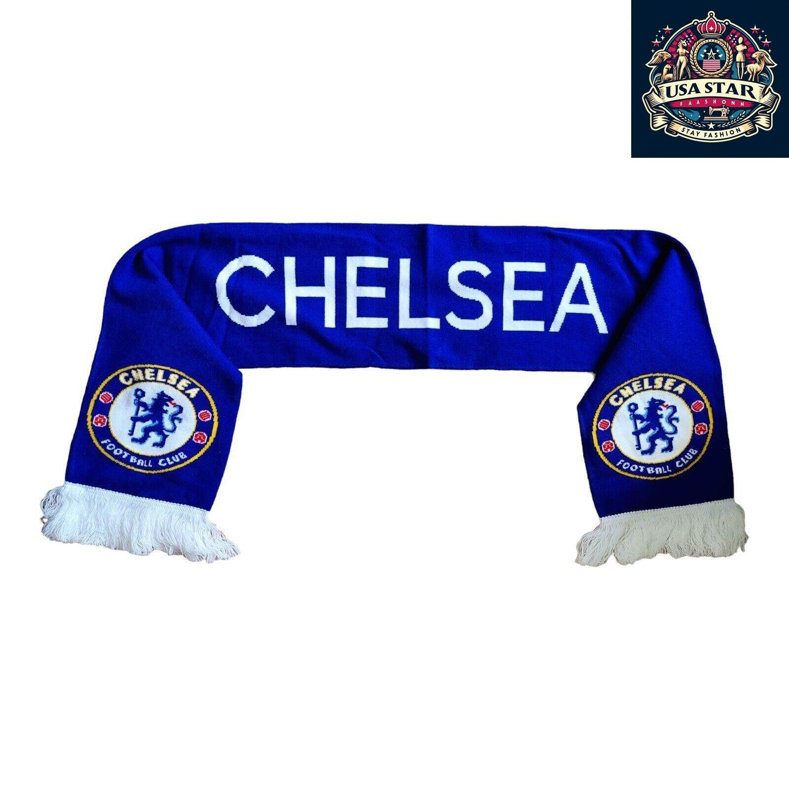 Chelsea Women's FC Scarf - Double - Sided Official Merchandise for Cup Final 2023, Stylish Fan Accessory - USASTARFASHION