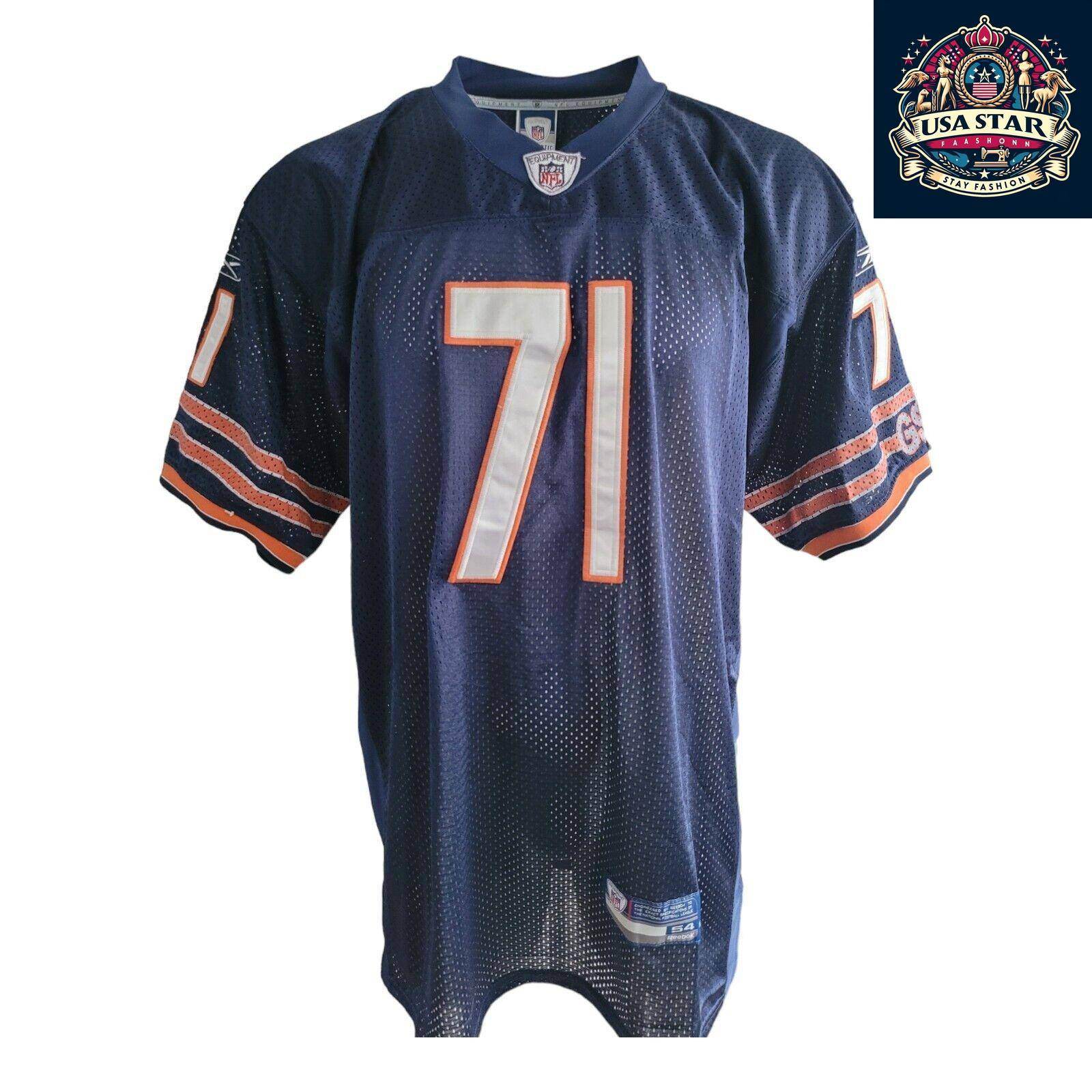 Chicago Bears Jersey 71 Idonije by Reebok Size 54 XL - Official Team Colors, Quality Fabric - USASTARFASHION