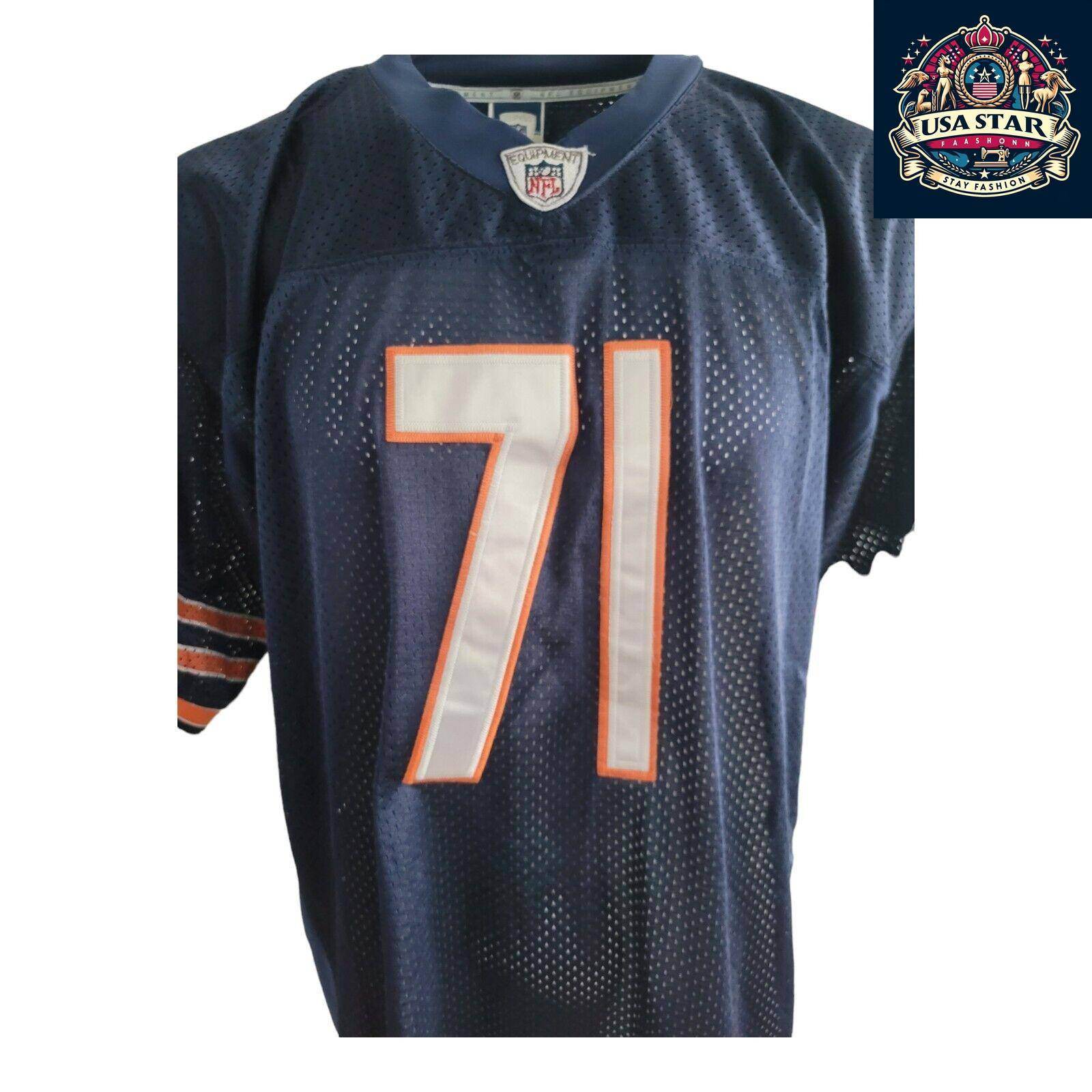 Chicago Bears Jersey 71 Idonije by Reebok Size 54 XL - Official Team Colors, Quality Fabric - USASTARFASHION