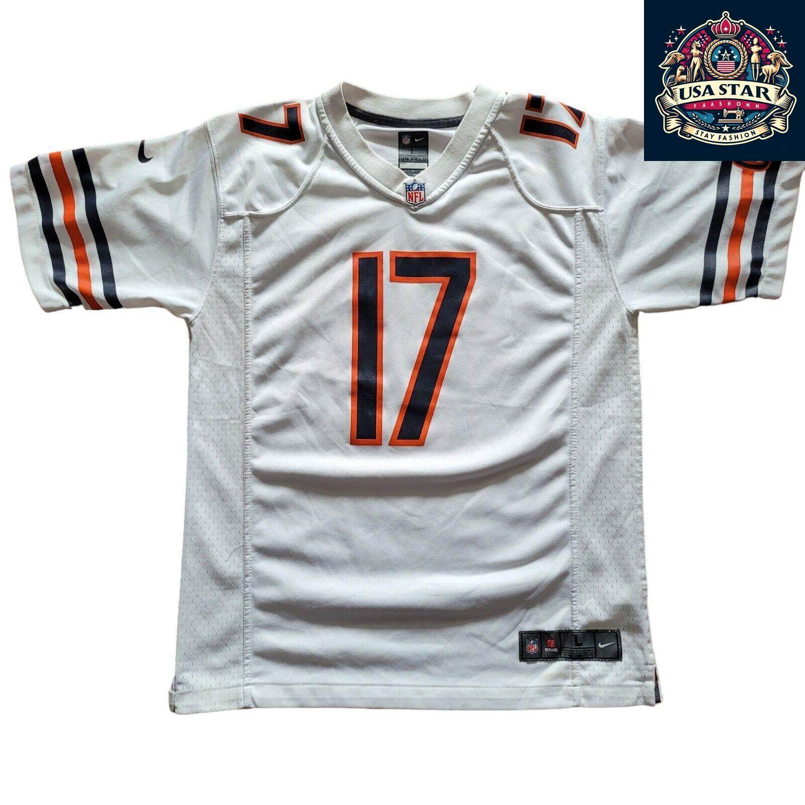 Chicago Bears Youth Jersey Size L, Authentic Jeffery 17 for Ages 16 - 18, Stylish & Durable - USASTARFASHION