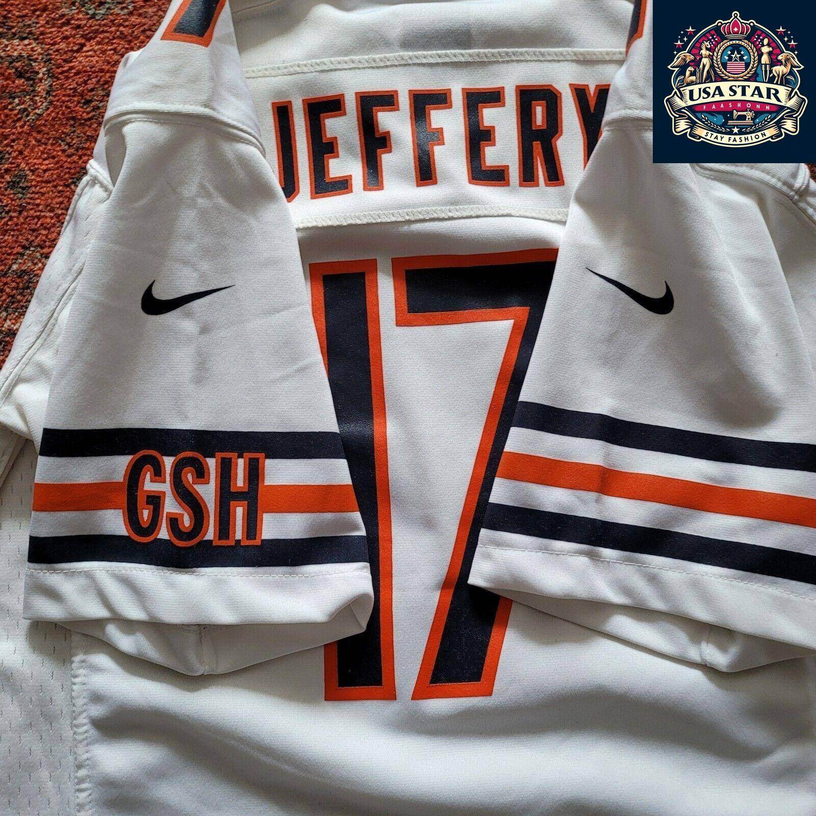 Chicago Bears Youth Jersey Size L, Authentic Jeffery 17 for Ages 16 - 18, Stylish & Durable - USASTARFASHION