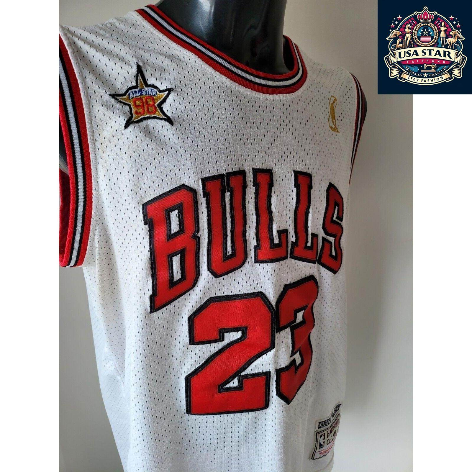 Chicago Bulls Jersey 23 Michael Jordan Hardwood Classics Mitchell & Ness, Size L - USASTARFASHION
