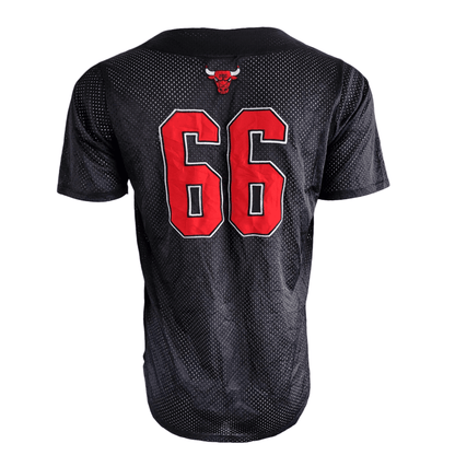 Chicago Bulls Jersey 66, Medium, Black Mesh, Used, Authentic NBA Fan Apparel - USASTARFASHION