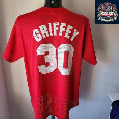Cincinnati Reds Jersey 30 Ken Griffey Jr. Majestic Shirt L - Quality, Durable, Stylish Fit - USASTARFASHION