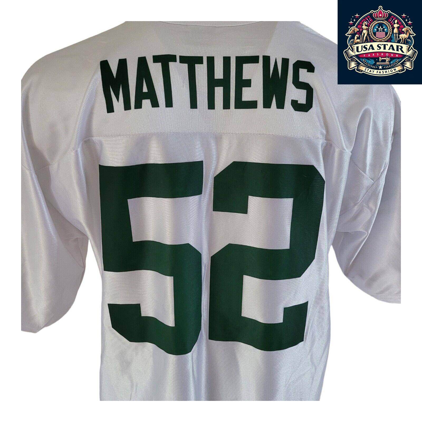 Clay Matthews 52 Green Bay Packers Jersey, Adult XL, Vintage Style, 2010 NFC North Champions - USASTARFASHION