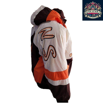 Cleveland Browns Jacket Pro Player 90s Vintage Style Men's Small - Medium with Hoodie and Embroidery - USASTARFASHION