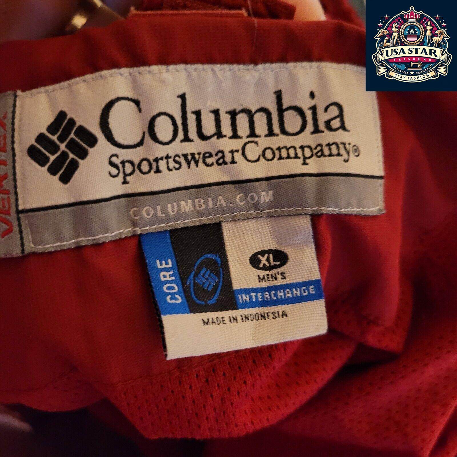 Columbia Vertex Core Jacket XL Burgundy Waterproof Mid - Length Parka for All Seasons - USASTARFASHION