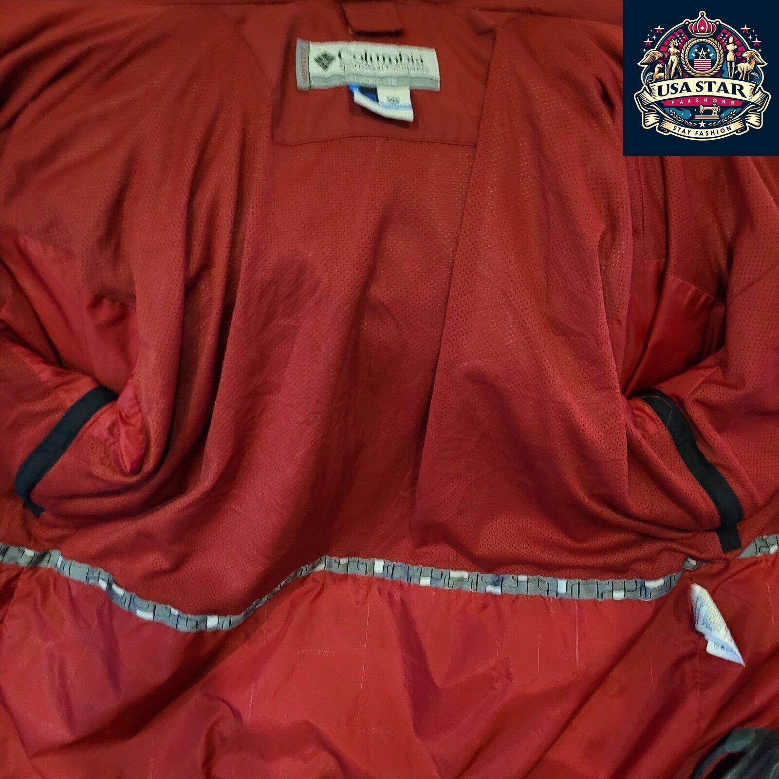 Columbia Vertex Core Jacket XL Burgundy Waterproof Mid - Length Parka for All Seasons - USASTARFASHION