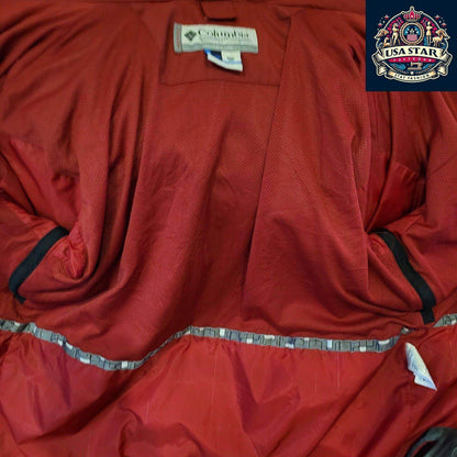 Columbia Vertex Core Jacket XL Burgundy Waterproof Mid - Length Parka for All Seasons - USASTARFASHION