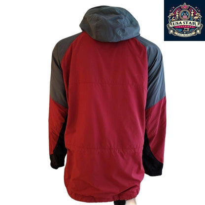 Columbia Vertex Core Jacket XL Burgundy Waterproof Mid - Length Parka for All Seasons - USASTARFASHION