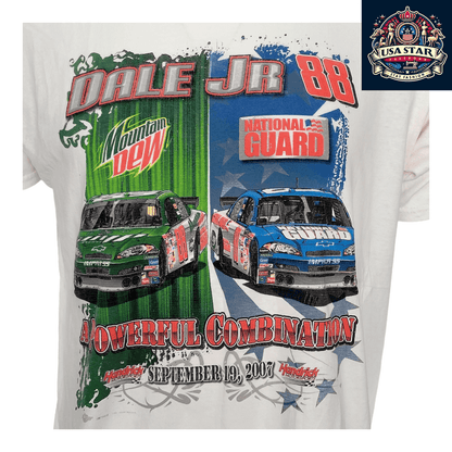Dale Jr T-Shirt, 88 Mountain Dew National Guard, Large, 2007 NASCAR Collectible - Winner’s Circle - USASTARFASHION