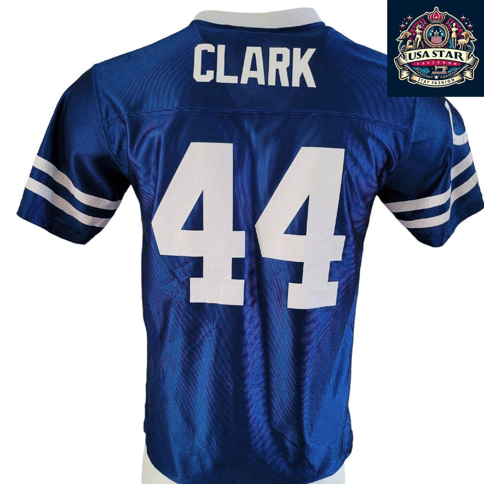 Dallas Clark Jersey Youth XL (18 - 20) - Indianapolis Colts Blue Classic Team Spirit Gear - USASTARFASHION
