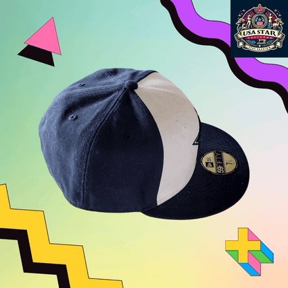 Dallas Cowboys Fitted Cap 59FIFTY Navy Blue/White Size 7 1/4 with Breathable Design - USASTARFASHION
