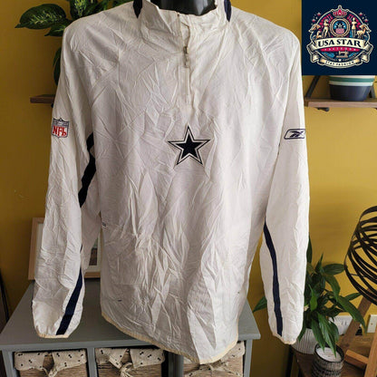 Dallas Cowboys Jacket - NFL Reebok Football Jacket, Size L, Authentic Fan Merchandise, Stylish & Comfortable - USASTARFASHION
