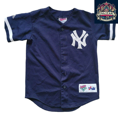 Derek Jeter Youth T-Shirt, New York Yankees 2 Design, 100% Cotton, Size Small for Young Fans - USASTARFASHION